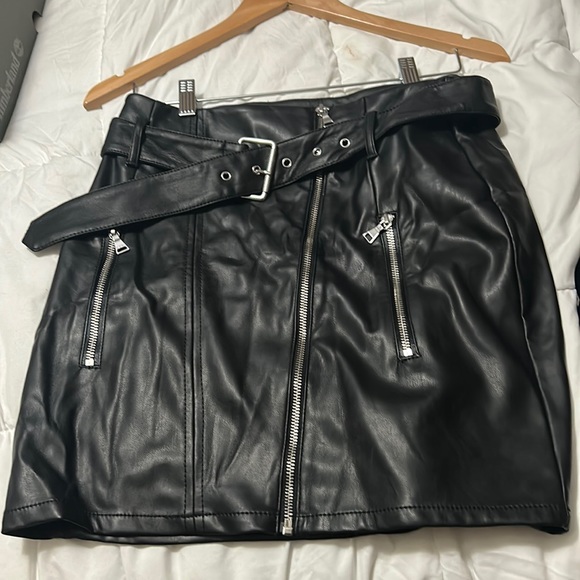 Express Dresses & Skirts - Black leather mini skirt - Express
